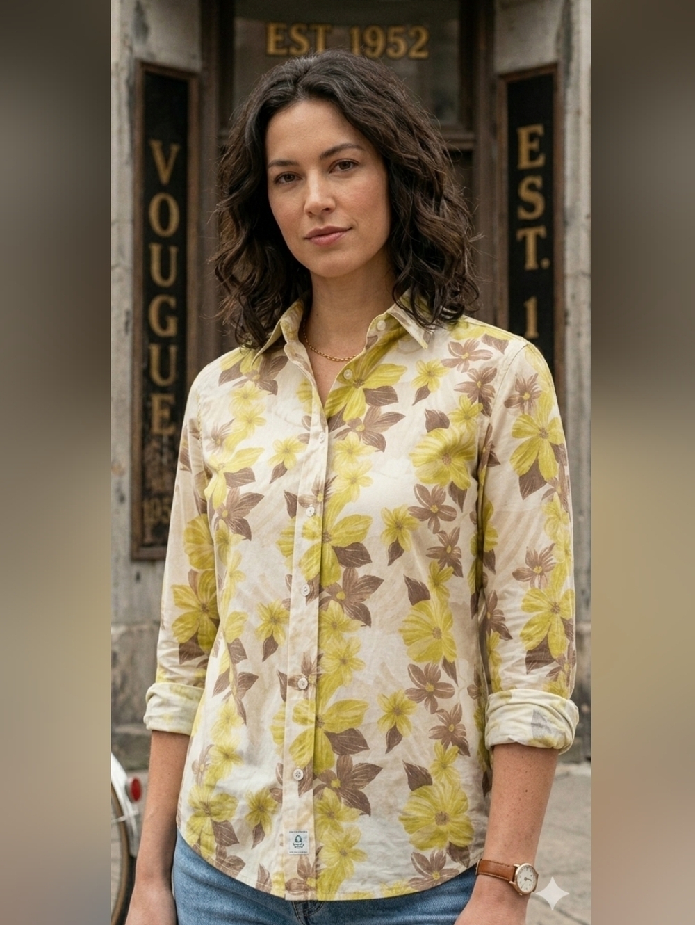 BACKER FLORAL BUTTON DOWN SHIRT SIZE LARGE